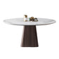 Table de pierre blanche de style moderne table à manger ronde pour la cuisine