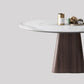 Table de pierre blanche de style moderne table à manger ronde pour la cuisine