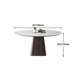 Table de pierre blanche de style moderne table à manger ronde pour la cuisine