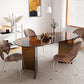 Oval Glass Dining Table Simplicity Double Pedestal Table for Dining Room 59.1"L x 31.5"W x 29.5"H Without Chairs Clearhalo 'Dining Tables & Seating' 'Dining Tables' 'dining_table' 'furn' 'furn_dining_table' 'Furniture' 'Kitchen & Dining Furniture' 5339341