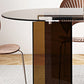 Oval Glass Dining Table Simplicity Double Pedestal Table for Dining Room Clearhalo 'Dining Tables & Seating' 'Dining Tables' 'dining_table' 'furn' 'furn_dining_table' 'Furniture' 'Kitchen & Dining Furniture' 5339347