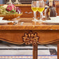 Mesa de comedor rectangular victoriana de goma Mesa de comedor de mármol con 4 patas