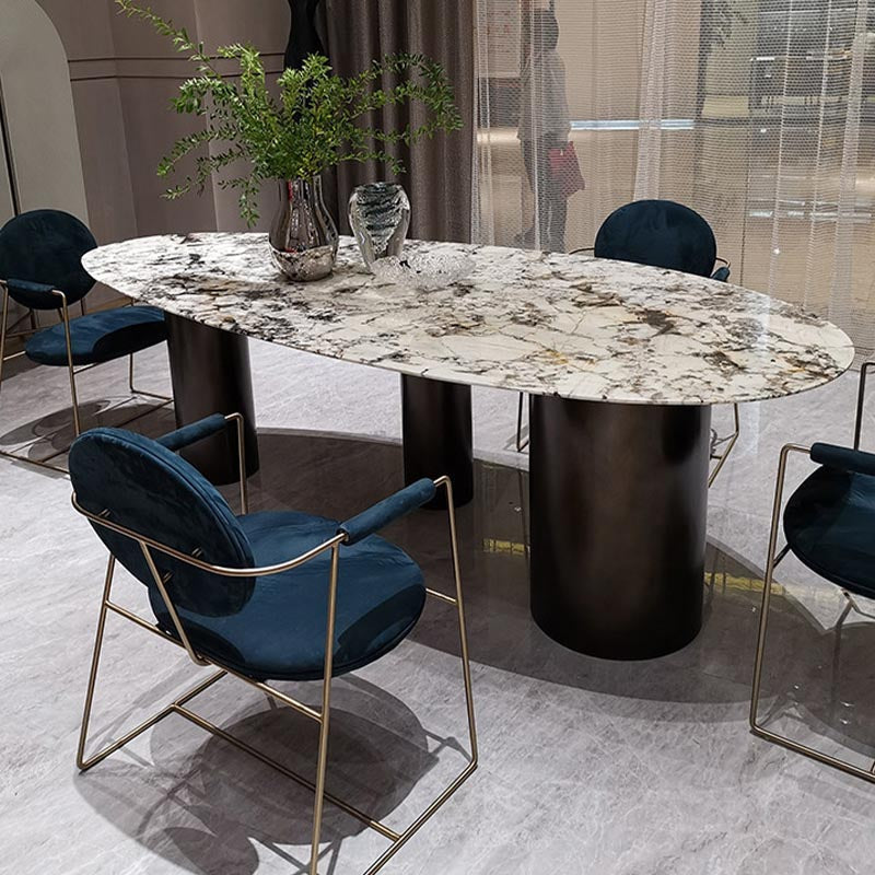 King Louis Back Dining Arm Chair Leather Upholstered Dining Chair