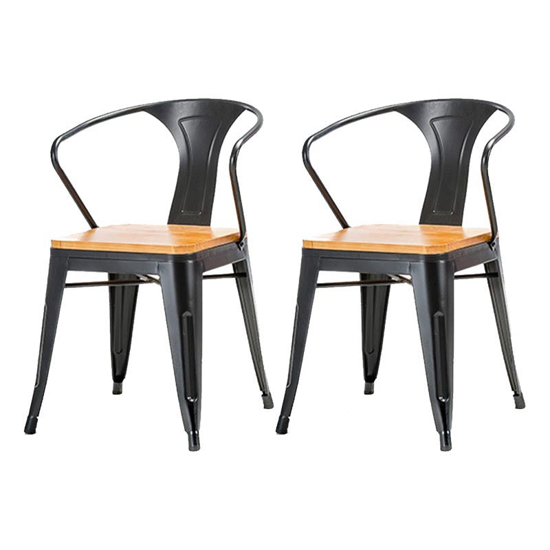 Sedia a braccio da pranzo in metallo industriale sedia a braccio posteriore per sala da pranzo