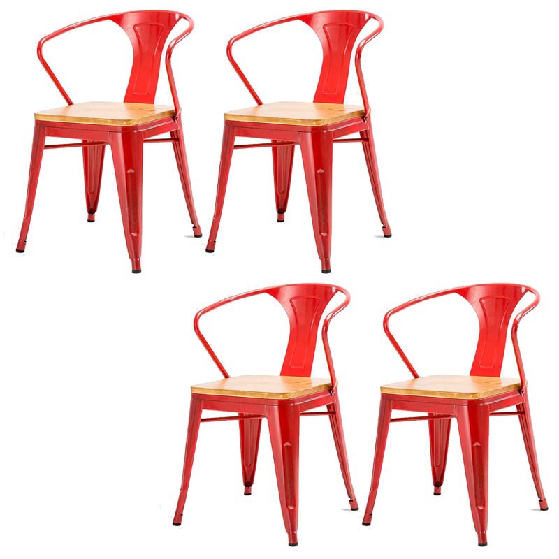 Sedia a braccio da pranzo in metallo industriale sedia a braccio posteriore per sala da pranzo