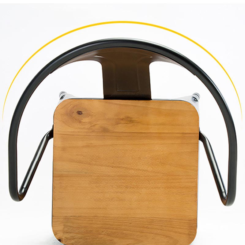 Sedia a braccio da pranzo in metallo industriale sedia a braccio posteriore per sala da pranzo