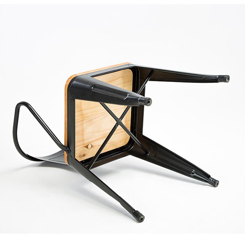 Sedia a braccio da pranzo in metallo industriale sedia a braccio posteriore per sala da pranzo