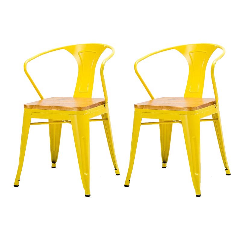 Sedia a braccio da pranzo in metallo industriale sedia a braccio posteriore per sala da pranzo