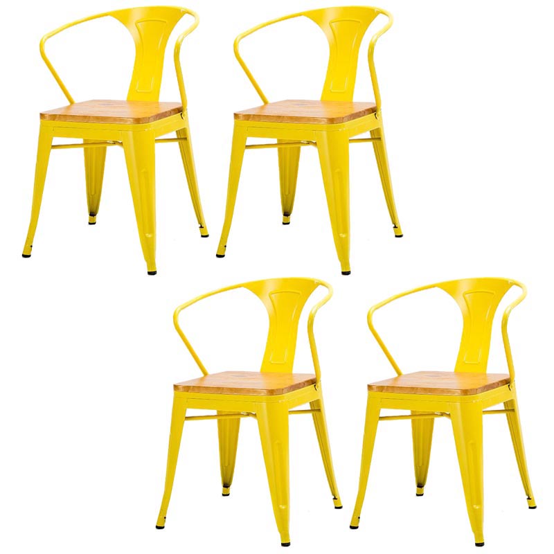 Sedia a braccio da pranzo in metallo industriale sedia a braccio posteriore per sala da pranzo