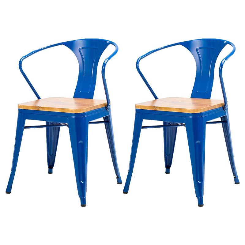 Sedia a braccio da pranzo in metallo industriale sedia a braccio posteriore per sala da pranzo