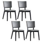 Modern Leather Dining Chair Open Back Dining Side Furniture in Matte Finish for Indoor Dark Gray 4 Piece Set Clearhalo 'Dining Chairs' 'Dining Tables & Seating' 'dining_chair' 'furn' 'furn_dining_chair' 'Furniture' 'Kitchen & Dining Furniture' 5339571