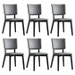 Modern Leather Dining Chair Open Back Dining Side Furniture in Matte Finish for Indoor Dark Gray 6 Piece Set Clearhalo 'Dining Chairs' 'Dining Tables & Seating' 'dining_chair' 'furn' 'furn_dining_chair' 'Furniture' 'Kitchen & Dining Furniture' 5339574