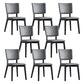 Modern Leather Dining Chair Open Back Dining Side Furniture in Matte Finish for Indoor Dark Gray 8 Piece Set Clearhalo 'Dining Chairs' 'Dining Tables & Seating' 'dining_chair' 'furn' 'furn_dining_chair' 'Furniture' 'Kitchen & Dining Furniture' 5339576
