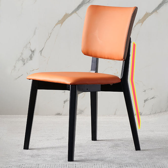 Modern Leather Dining Chair Open Back Dining Side Furniture in Matte Finish for Indoor Clearhalo 'Dining Chairs' 'Dining Tables & Seating' 'dining_chair' 'furn' 'furn_dining_chair' 'Furniture' 'Kitchen & Dining Furniture' 5339577