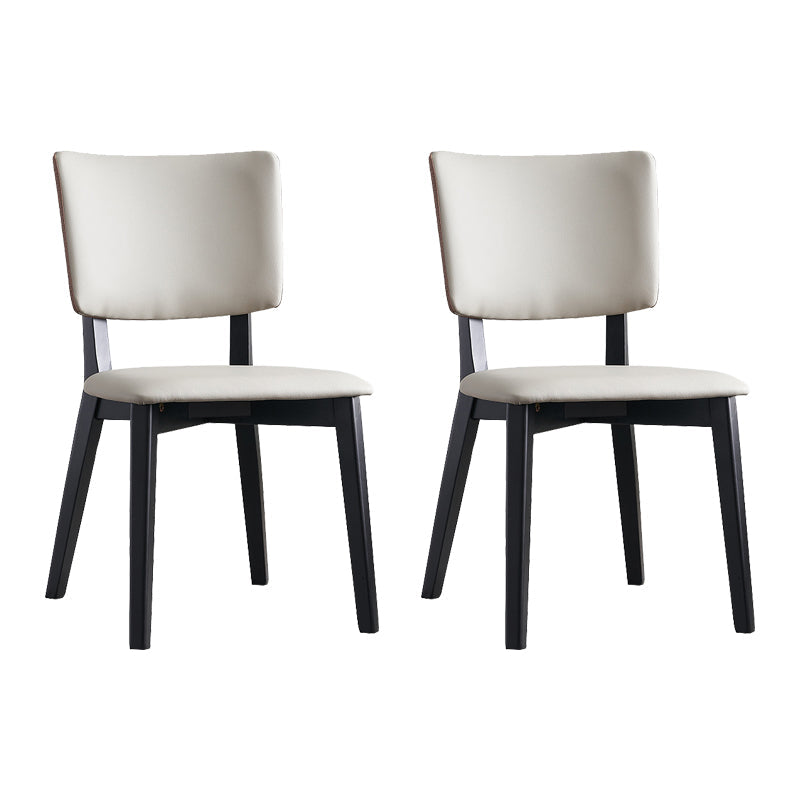 Modern Leather Dining Chair Open Back Dining Side Furniture in Matte Finish for Indoor Grey 2 Piece Set Clearhalo 'Dining Chairs' 'Dining Tables & Seating' 'dining_chair' 'furn' 'furn_dining_chair' 'Furniture' 'Kitchen & Dining Furniture' 5339578