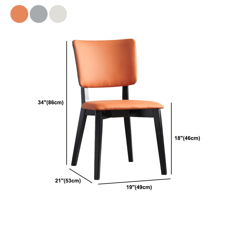 Modern Leather Dining Chair Open Back Dining Side Furniture in Matte Finish for Indoor Clearhalo 'Dining Chairs' 'Dining Tables & Seating' 'dining_chair' 'furn' 'furn_dining_chair' 'Furniture' 'Kitchen & Dining Furniture' 5339582
