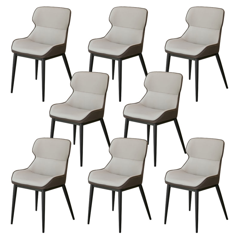 Contemporary Side Chair Leather Upholstered Dining Chair for Kitchen