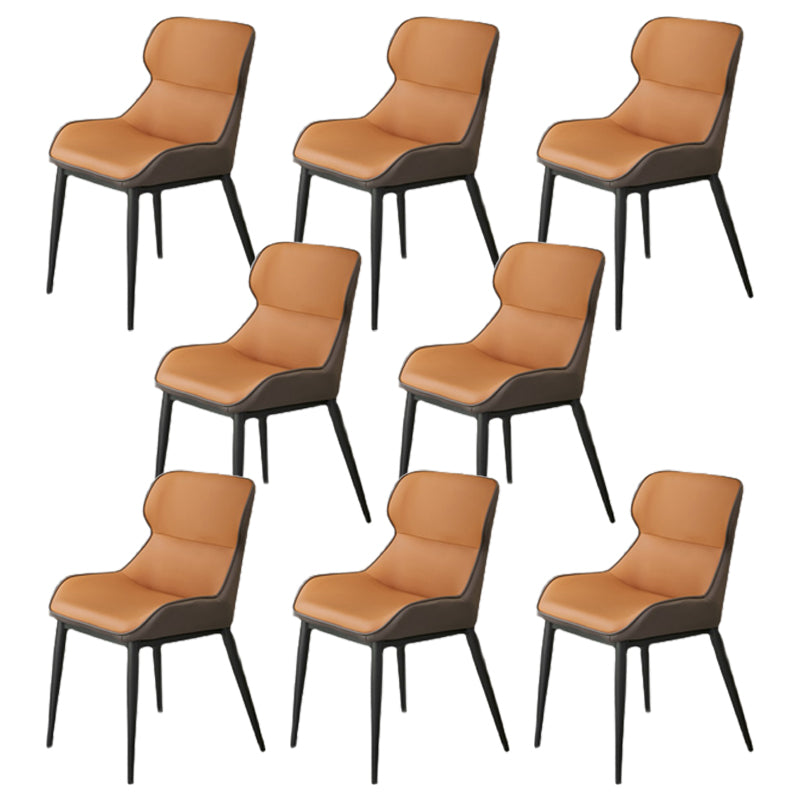 Contemporary Side Chair Leather Upholstered Dining Chair for Kitchen