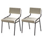 Industrial PU Leather Dining Chair Open Back Upholstered Dining Side Chair Off-White 2 Piece Set Clearhalo 'Dining Chairs' 'Dining Tables & Seating' 'dining_chair' 'furn' 'furn_dining_chair' 'Furniture' 'Kitchen & Dining Furniture' 5339679