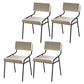 Industrial PU Leather Dining Chair Open Back Upholstered Dining Side Chair Off-White 4 Piece Set Clearhalo 'Dining Chairs' 'Dining Tables & Seating' 'dining_chair' 'furn' 'furn_dining_chair' 'Furniture' 'Kitchen & Dining Furniture' 5339680