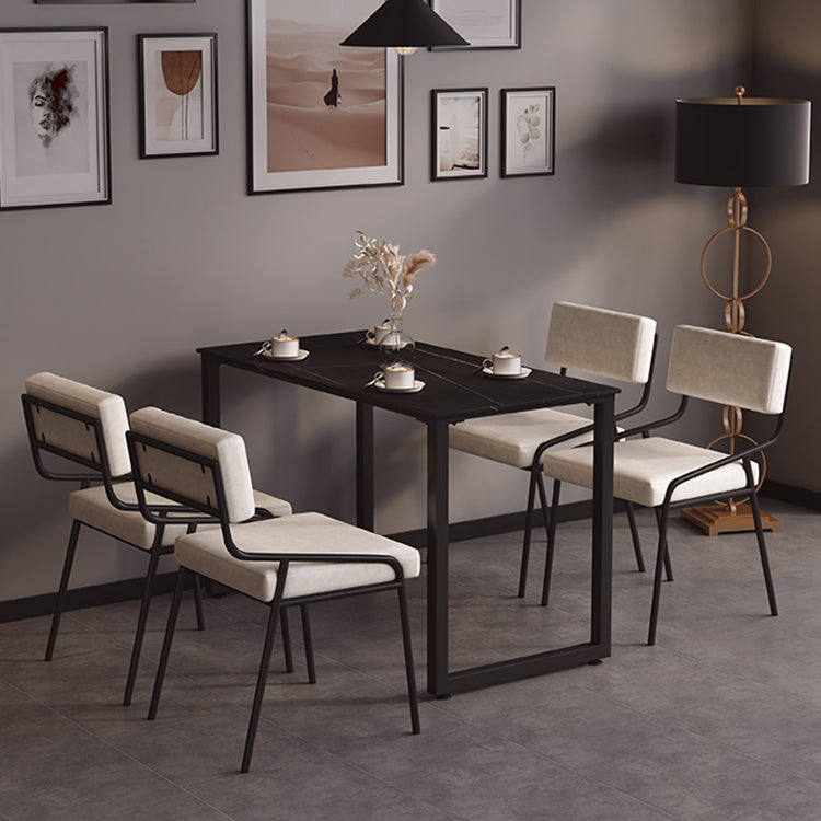 Industrial PU Leather Dining Chair Open Back Upholstered Dining Side Chair Clearhalo 'Dining Chairs' 'Dining Tables & Seating' 'dining_chair' 'furn' 'furn_dining_chair' 'Furniture' 'Kitchen & Dining Furniture' 5339682