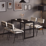 Chaise de salle à manger en cuir industrielle ou ouverte à dos rembourré une chaise latéral