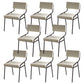Industrial PU Leather Dining Chair Open Back Upholstered Dining Side Chair Off-White 8 Piece Set Clearhalo 'Dining Chairs' 'Dining Tables & Seating' 'dining_chair' 'furn' 'furn_dining_chair' 'Furniture' 'Kitchen & Dining Furniture' 5339684