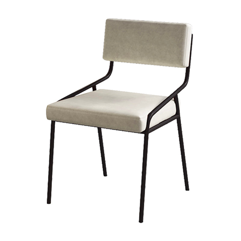 Industrial PU Leather Dining Chair Open Back Upholstered Dining Side Chair Clearhalo 'Dining Chairs' 'Dining Tables & Seating' 'dining_chair' 'furn' 'furn_dining_chair' 'Furniture' 'Kitchen & Dining Furniture' 5339686