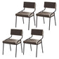 Industrial PU Leather Dining Chair Open Back Upholstered Dining Side Chair Grey 4 Piece Set Clearhalo 'Dining Chairs' 'Dining Tables & Seating' 'dining_chair' 'furn' 'furn_dining_chair' 'Furniture' 'Kitchen & Dining Furniture' 5339689