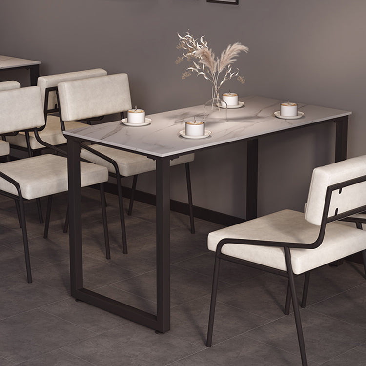 Industrial PU Leather Dining Chair Open Back Upholstered Dining Side Chair Clearhalo 'Dining Chairs' 'Dining Tables & Seating' 'dining_chair' 'furn' 'furn_dining_chair' 'Furniture' 'Kitchen & Dining Furniture' 5339690