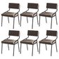 Industrial PU Leather Dining Chair Open Back Upholstered Dining Side Chair Grey 6 Piece Set Clearhalo 'Dining Chairs' 'Dining Tables & Seating' 'dining_chair' 'furn' 'furn_dining_chair' 'Furniture' 'Kitchen & Dining Furniture' 5339691