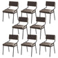 Industrial PU Leather Dining Chair Open Back Upholstered Dining Side Chair Grey 8 Piece Set Clearhalo 'Dining Chairs' 'Dining Tables & Seating' 'dining_chair' 'furn' 'furn_dining_chair' 'Furniture' 'Kitchen & Dining Furniture' 5339693