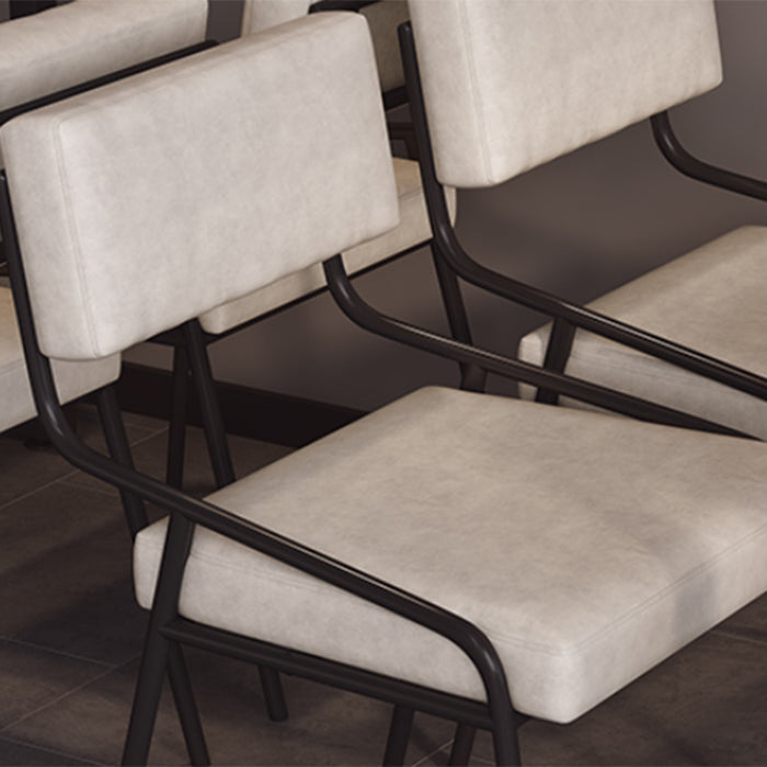 Industrial PU Leather Dining Chair Open Back Upholstered Dining Side Chair Clearhalo 'Dining Chairs' 'Dining Tables & Seating' 'dining_chair' 'furn' 'furn_dining_chair' 'Furniture' 'Kitchen & Dining Furniture' 5339694