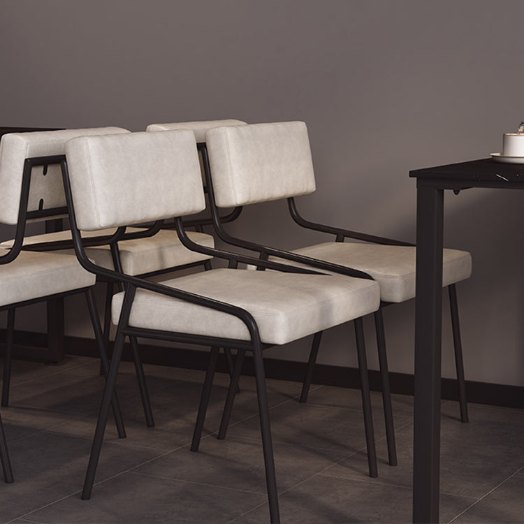 Industrial PU Leather Dining Chair Open Back Upholstered Dining Side Chair Clearhalo 'Dining Chairs' 'Dining Tables & Seating' 'dining_chair' 'furn' 'furn_dining_chair' 'Furniture' 'Kitchen & Dining Furniture' 5339696