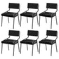Industrial PU Leather Dining Chair Open Back Upholstered Dining Side Chair Black 6 Piece Set Clearhalo 'Dining Chairs' 'Dining Tables & Seating' 'dining_chair' 'furn' 'furn_dining_chair' 'Furniture' 'Kitchen & Dining Furniture' 5339702
