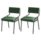 Industrial PU Leather Dining Chair Open Back Upholstered Dining Side Chair Green 2 Piece Set Clearhalo 'Dining Chairs' 'Dining Tables & Seating' 'dining_chair' 'furn' 'furn_dining_chair' 'Furniture' 'Kitchen & Dining Furniture' 5339704