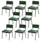 Industrial PU Leather Dining Chair Open Back Upholstered Dining Side Chair Green 8 Piece Set Clearhalo 'Dining Chairs' 'Dining Tables & Seating' 'dining_chair' 'furn' 'furn_dining_chair' 'Furniture' 'Kitchen & Dining Furniture' 5339707