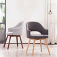 Modern Linen Dining Chair Open Back Dining Side Furniture with Wood Legs in Matte Finish Clearhalo 'Dining Chairs' 'Dining Tables & Seating' 'dining_chair' 'furn' 'furn_dining_chair' 'Furniture' 'Kitchen & Dining Furniture' 5339713