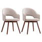 Modern Linen Dining Chair Open Back Dining Side Furniture with Wood Legs in Matte Finish Light Gray 2 Piece Set Clearhalo 'Dining Chairs' 'Dining Tables & Seating' 'dining_chair' 'furn' 'furn_dining_chair' 'Furniture' 'Kitchen & Dining Furniture' 5339717