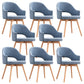 Modern Linen Dining Chair Open Back Dining Side Furniture with Wood Legs in Matte Finish Light Blue 8 Piece Set Clearhalo 'Dining Chairs' 'Dining Tables & Seating' 'dining_chair' 'furn' 'furn_dining_chair' 'Furniture' 'Kitchen & Dining Furniture' 5339744
