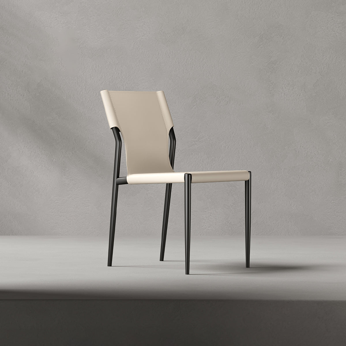 Leather Dining Chair Industrial Dining Side Chair with Black Legs Clearhalo 'Dining Chairs' 'Dining Tables & Seating' 'dining_chair' 'furn' 'furn_dining_chair' 'Furniture' 'Kitchen & Dining Furniture' 5339757