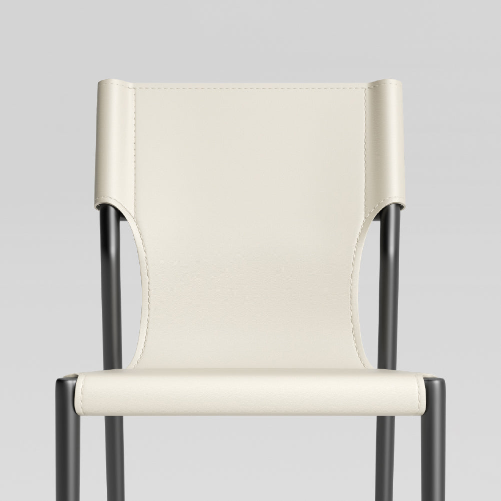 Leather Dining Chair Industrial Dining Side Chair with Black Legs Clearhalo 'Dining Chairs' 'Dining Tables & Seating' 'dining_chair' 'furn' 'furn_dining_chair' 'Furniture' 'Kitchen & Dining Furniture' 5339759