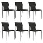 Leather Dining Chair Industrial Dining Side Chair with Black Legs Black 6 Piece Set Clearhalo 'Dining Chairs' 'Dining Tables & Seating' 'dining_chair' 'furn' 'furn_dining_chair' 'Furniture' 'Kitchen & Dining Furniture' 5339766