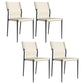Leather Dining Chair Industrial Dining Side Chair with Black Legs White 4 Piece Set Clearhalo 'Dining Chairs' 'Dining Tables & Seating' 'dining_chair' 'furn' 'furn_dining_chair' 'Furniture' 'Kitchen & Dining Furniture' 5339778