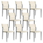 Leather Dining Chair Industrial Dining Side Chair with Black Legs White 8 Piece Set Clearhalo 'Dining Chairs' 'Dining Tables & Seating' 'dining_chair' 'furn' 'furn_dining_chair' 'Furniture' 'Kitchen & Dining Furniture' 5339780