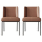 Upholstered Side Chair Modern Wingback Side Chair for Dining Room