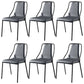 Leather Dining Chair Industrial Armless Dining Chair for Dining Room