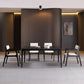 Modern Upholstered Dining Arm Chair Solid Wood Chair with Black Legs