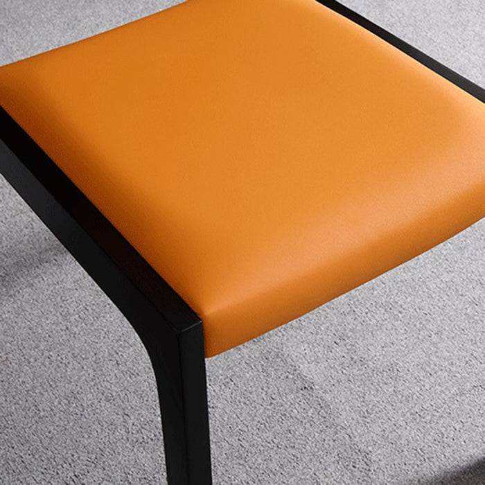 Modern Upholstered Dining Arm Chair Solid Wood Chair with Black Legs