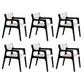 Modern Upholstered Dining Arm Chair Solid Wood Chair with Black Legs